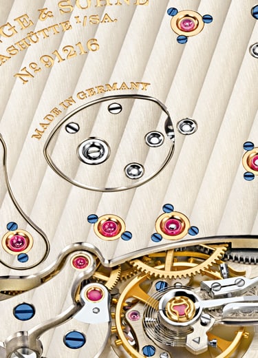 Close-up of the L095.1 movement