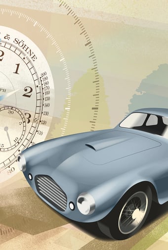 Classic car animated poster