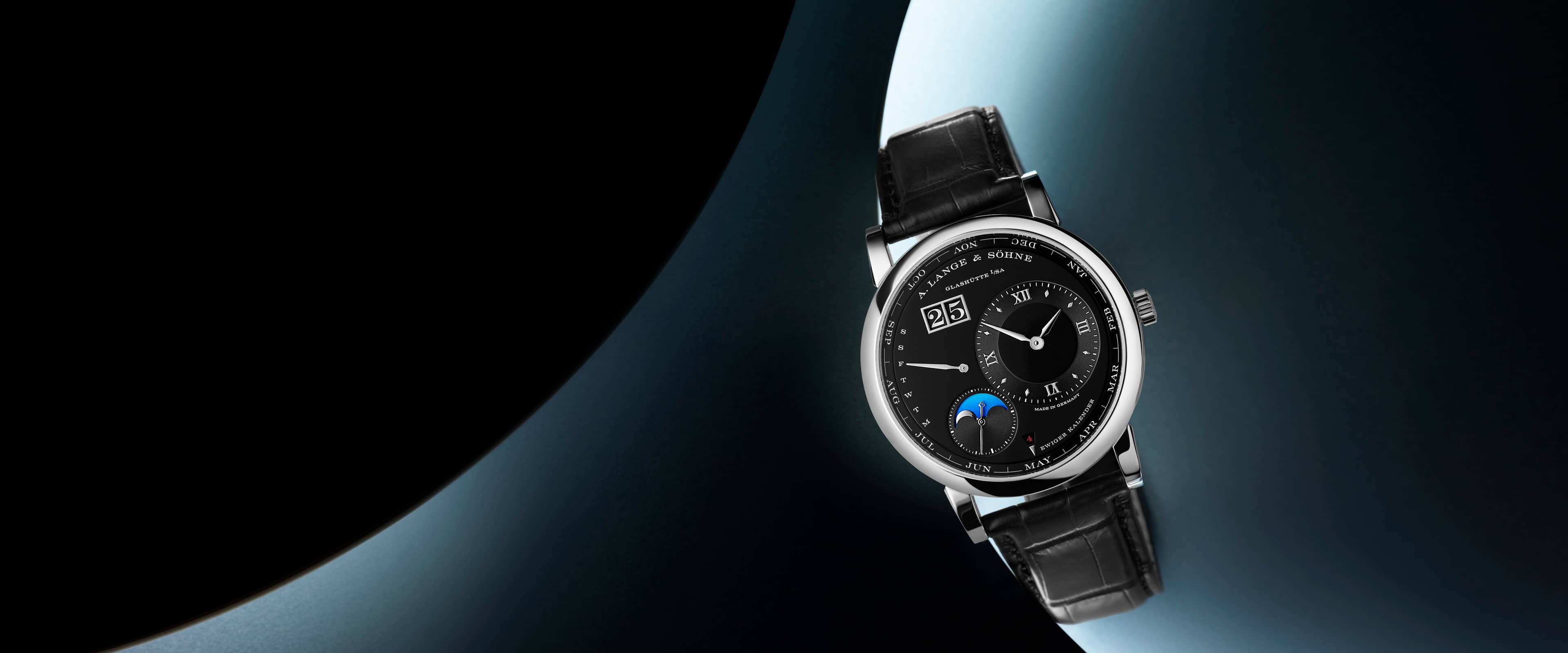 Lange 1 Perpetual Calendar Empty Heading In 750 Pink Gold