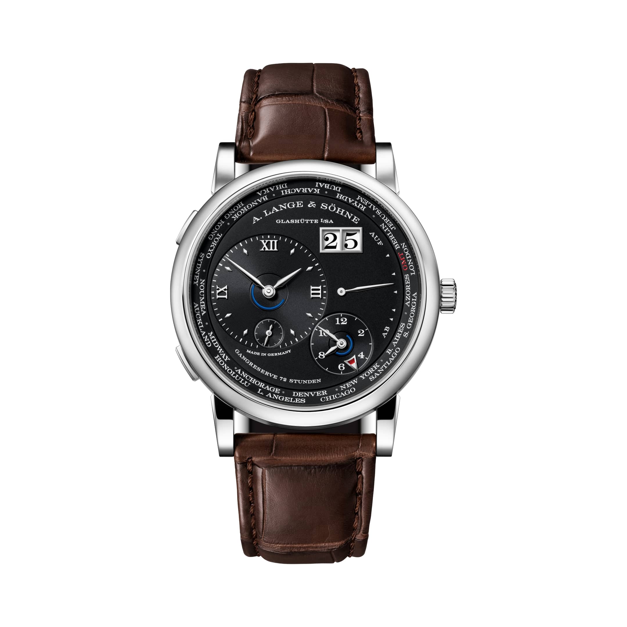 A. Lange & Söhne LANGE 1 TIME ZONE in 750 white gold